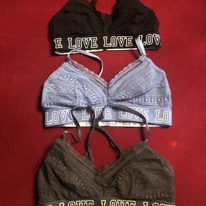 3 bralettes never worn
